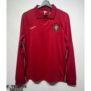 Portugalsko 2020 Retro Domácí Dres Dlouhý Rukáv